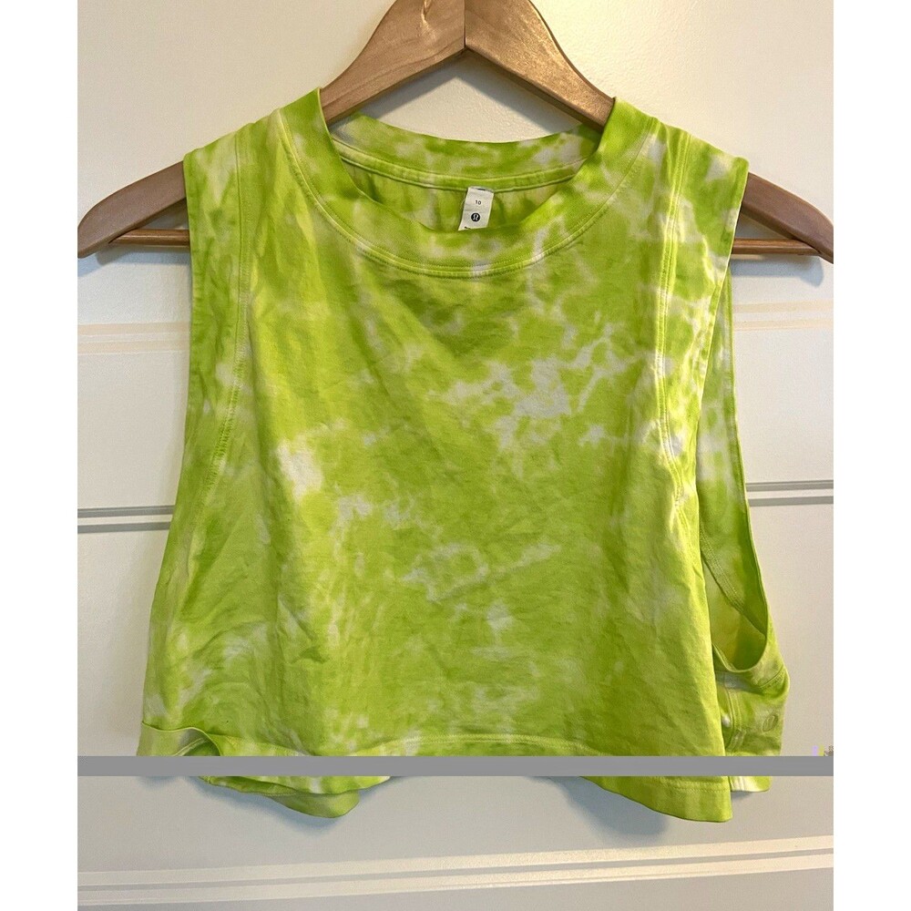 Lululemon Athletica All Yours Cotton Women’s 10 Cropped Tank Tie-Dye Tank Top